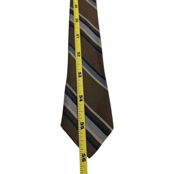 Vintage WOOLF BROTHERS COUNTESS MARA Tie Brown Gray Black Cream, Preowned - Picture 7 of 7
